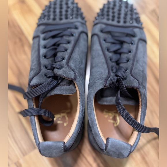 Christian Louboutin Gray Louis Junior Spikes. Us size 10. Used - Picture 4 of 5